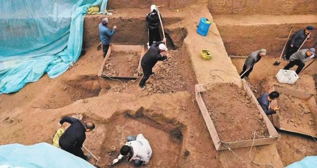 商丘宋國(guó)故城考古發(fā)掘現場。